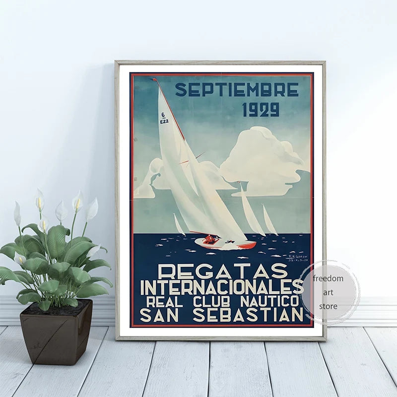 Nautical Sea Life Sailing Yacht Riva Aquarama Rivaboats Art Posters