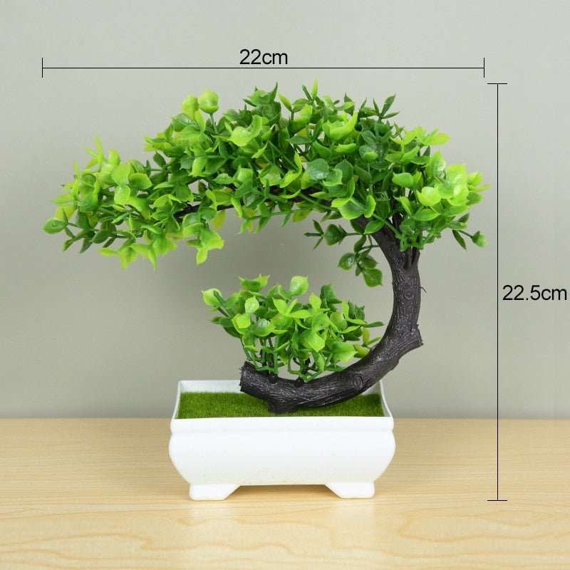 Artificial Plants Potted Green Bonsai Small Tree Grass Plants Pot Ornament Fake Flowers For Home Garden Decoration Wedding Party - StarJam Gifts