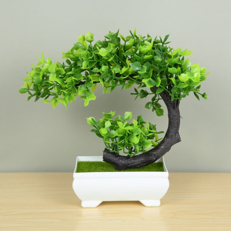 Artificial Plants Potted Green Bonsai Small Tree Grass Plants Pot Ornament Fake Flowers For Home Garden Decoration Wedding Party - StarJam Gifts