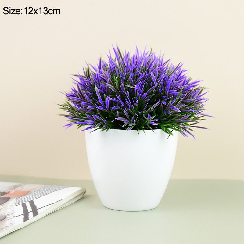 Artificial Plants Potted Green Bonsai Small Tree Grass Plants Pot Ornament Fake Flowers For Home Garden Decoration Wedding Party - StarJam Gifts