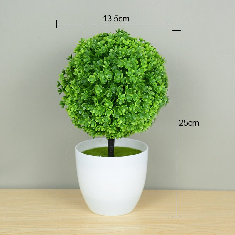 Artificial Plants Potted Green Bonsai Small Tree Grass Plants Pot Ornament Fake Flowers For Home Garden Decoration Wedding Party - StarJam Gifts