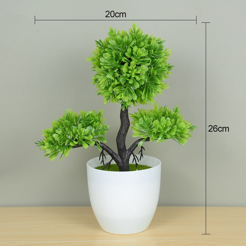 Artificial Plants Potted Green Bonsai Small Tree Grass Plants Pot Ornament Fake Flowers For Home Garden Decoration Wedding Party - StarJam Gifts