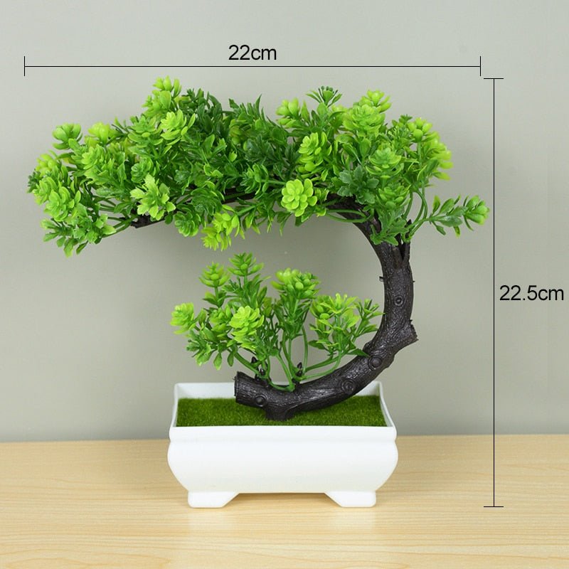 Artificial Plants Potted Green Bonsai Small Tree Grass Plants Pot Ornament Fake Flowers For Home Garden Decoration Wedding Party - StarJam Gifts