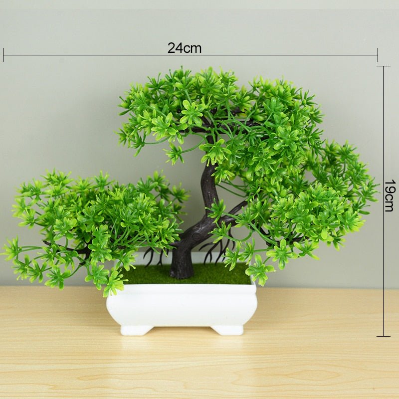 Artificial Plants Potted Green Bonsai Small Tree Grass Plants Pot Ornament Fake Flowers For Home Garden Decoration Wedding Party - StarJam Gifts