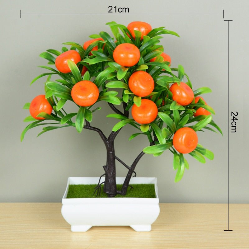 Artificial Plants Potted Green Bonsai Small Tree Grass Plants Pot Ornament Fake Flowers For Home Garden Decoration Wedding Party - StarJam Gifts
