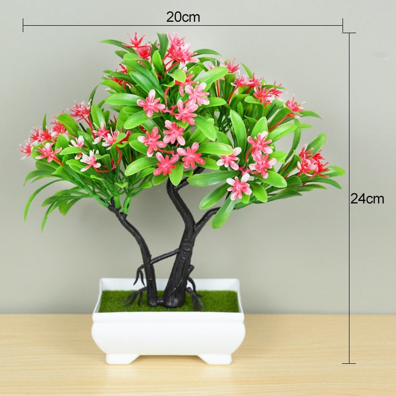 Artificial Plants Potted Green Bonsai Small Tree Grass Plants Pot Ornament Fake Flowers For Home Garden Decoration Wedding Party - StarJam Gifts