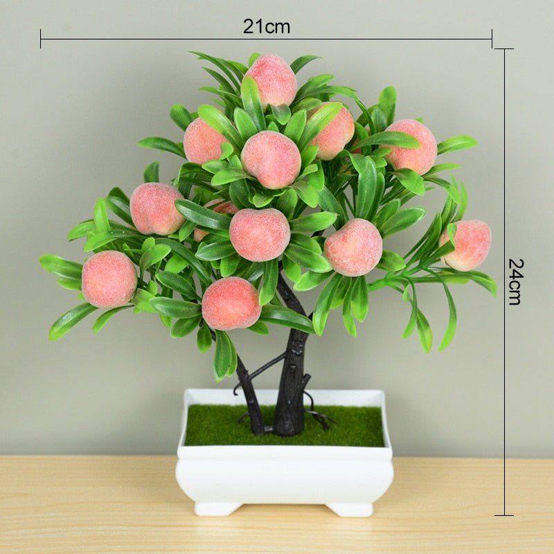 Artificial Plants Potted Green Bonsai Small Tree Grass Plants Pot Ornament Fake Flowers For Home Garden Decoration Wedding Party - StarJam Gifts