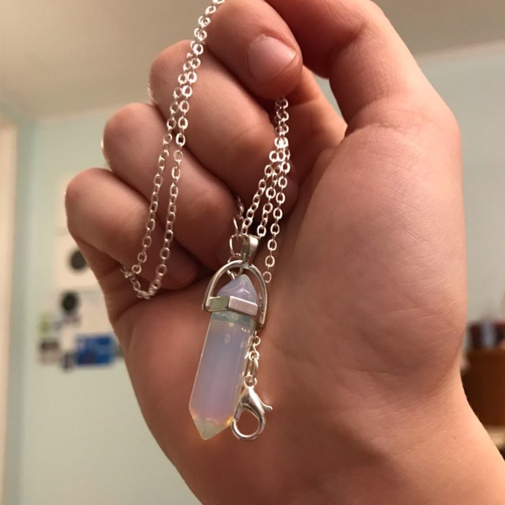 Fnio Crystal Pendant Necklace For Women Gold Color Natural Crystal Stone Pendants Choker Clavicle Necklaces - StarJam Gifts