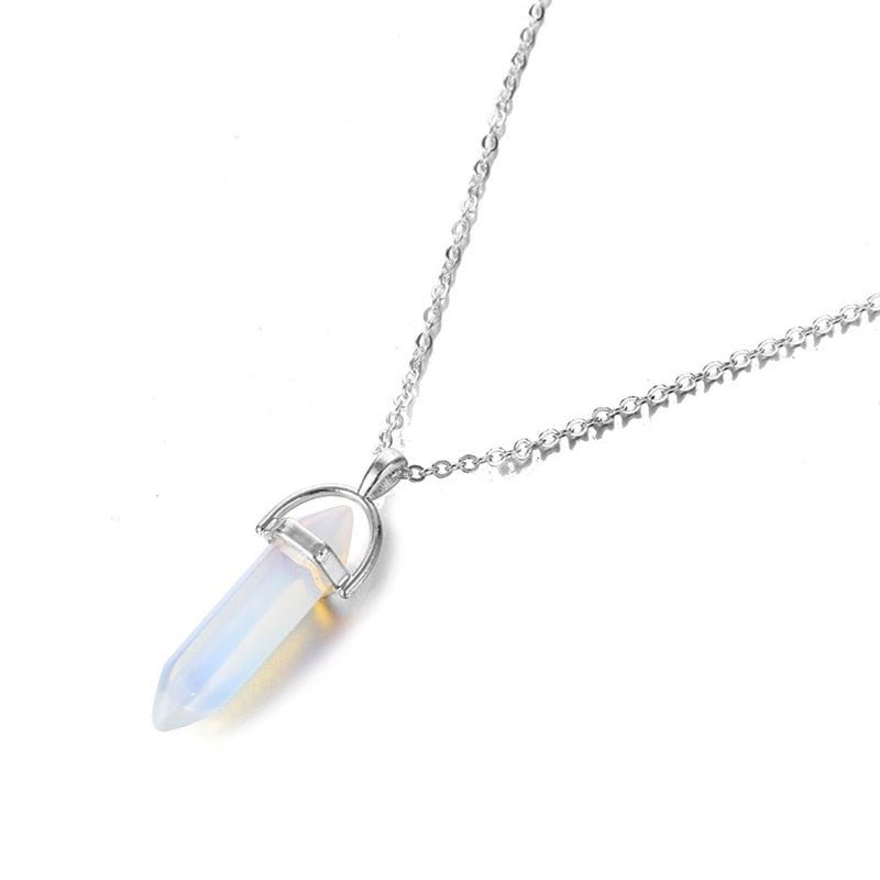 Fnio Crystal Pendant Necklace For Women Gold Color Natural Crystal Stone Pendants Choker Clavicle Necklaces - StarJam Gifts