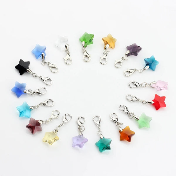 Charming Pink Star Charms