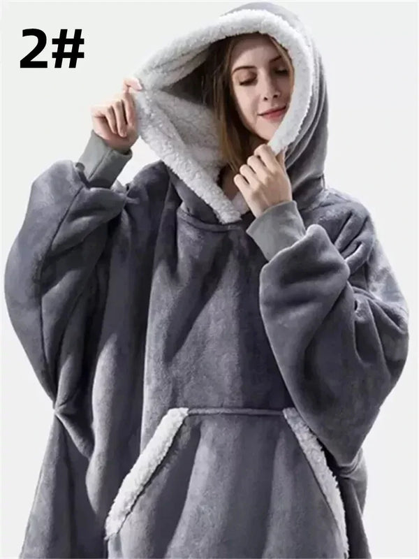 Cozy Fleece TV Blanket Hoodie
