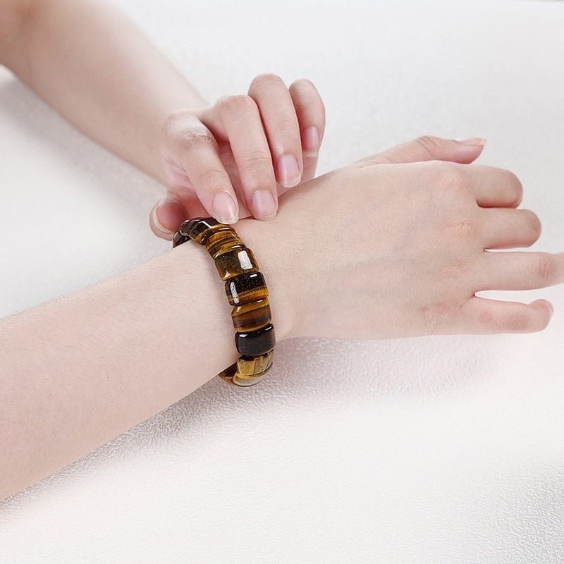 Jd Natural Stone Colorful Tiger Eyes Beads Bangles Men Women Bracelets Handmade Mookiate Jasper Energy Jewelry For Summer Gifts - StarJam Gifts