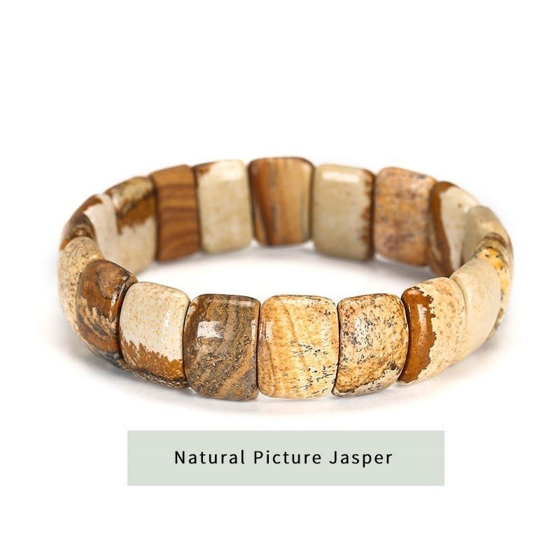 Jd Natural Stone Colorful Tiger Eyes Beads Bangles Men Women Bracelets Handmade Mookiate Jasper Energy Jewelry For Summer Gifts - StarJam Gifts
