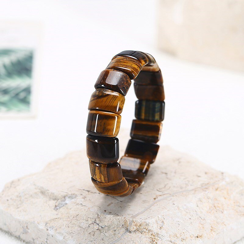 Jd Natural Stone Colorful Tiger Eyes Beads Bangles Men Women Bracelets Handmade Mookiate Jasper Energy Jewelry For Summer Gifts - StarJam Gifts