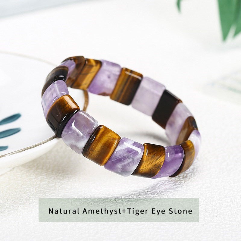Jd Natural Stone Colorful Tiger Eyes Beads Bangles Men Women Bracelets Handmade Mookiate Jasper Energy Jewelry For Summer Gifts - StarJam Gifts