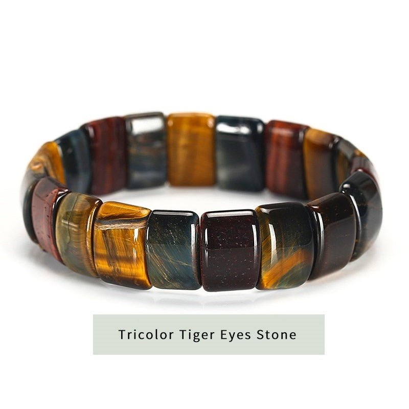 Jd Natural Stone Colorful Tiger Eyes Beads Bangles Men Women Bracelets Handmade Mookiate Jasper Energy Jewelry For Summer Gifts - StarJam Gifts