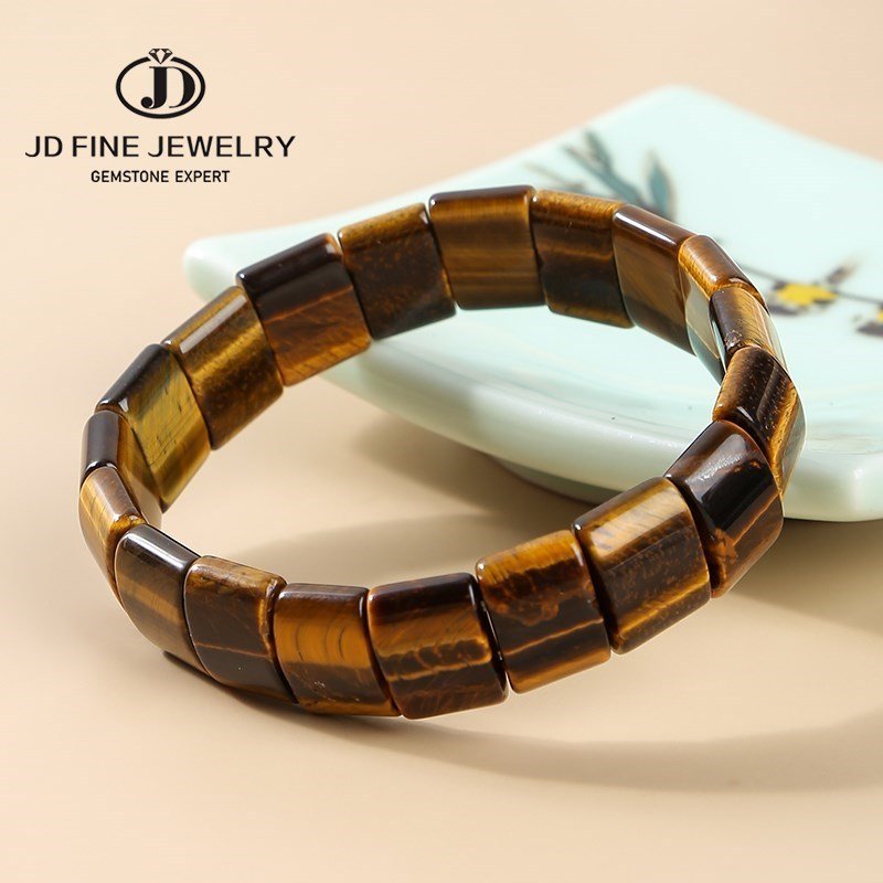 Jd Natural Stone Colorful Tiger Eyes Beads Bangles Men Women Bracelets Handmade Mookiate Jasper Energy Jewelry For Summer Gifts - StarJam Gifts