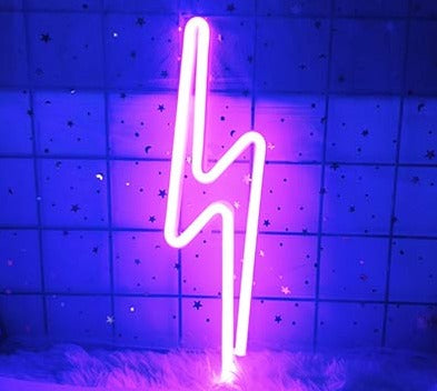 Led Home Neon Lightning Shaped Sign Neon Fulmination Light Usb Decorative Light Wall Decor For Kids Baby Room Wedding Party - StarJam Gifts