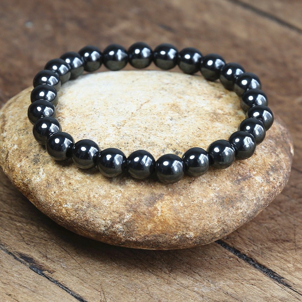 Magnetic Bracelet Beads Hematite Stone Therapy Health Care Magnet Hematite Beads Bracelet Men's Jewelry - StarJam Gifts