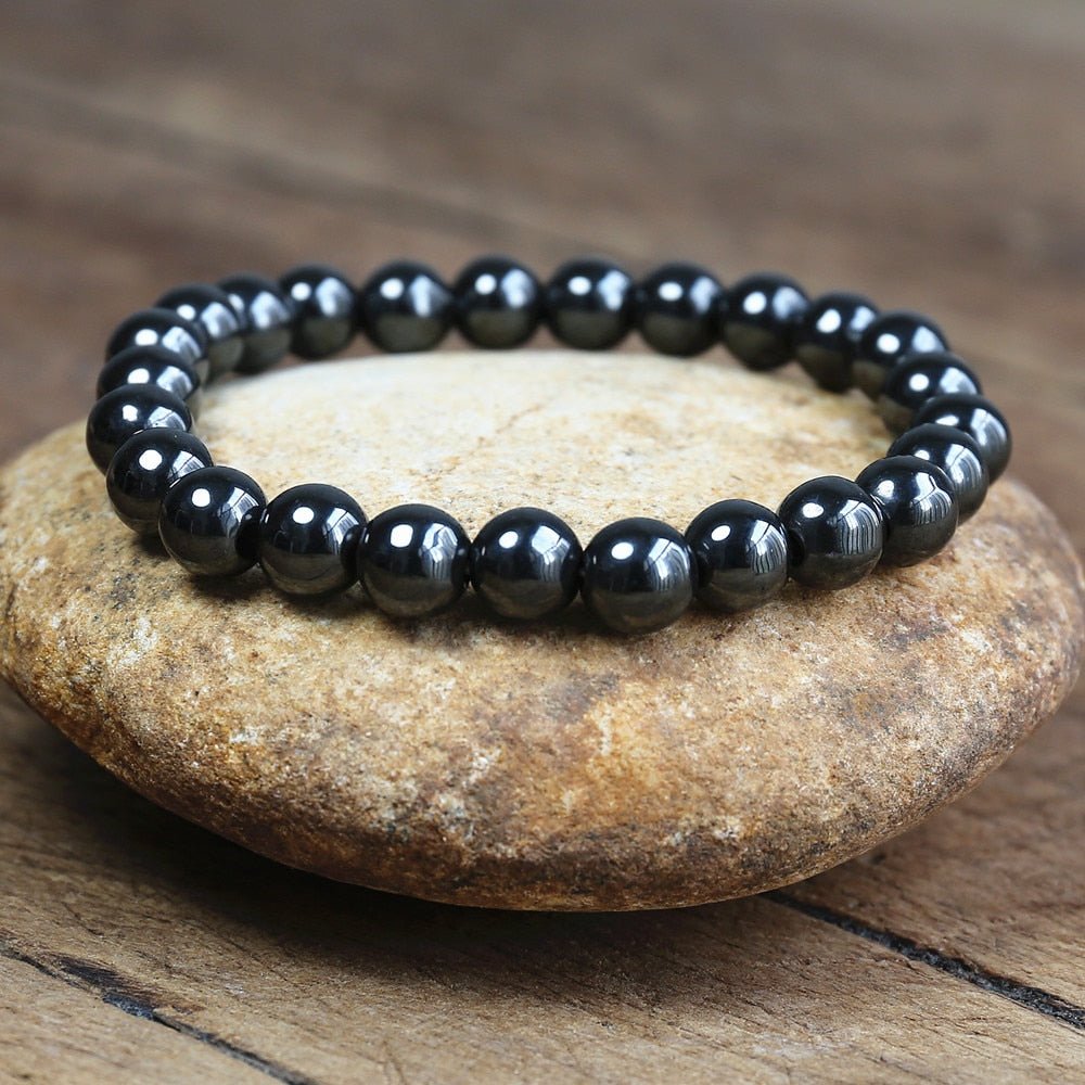 Magnetic Bracelet Beads Hematite Stone Therapy Health Care Magnet Hematite Beads Bracelet Men's Jewelry - StarJam Gifts