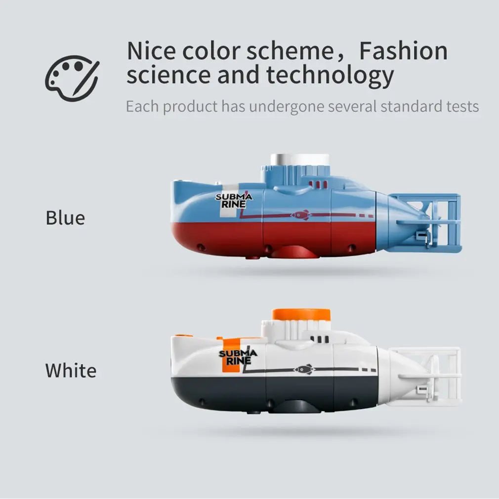 Mini Rc Submarine 0.1m/s Speed Remote Control Boat Waterproof Diving Toy Simulation Model Gift For Kids Boys Girls New Year Gift - StarJam