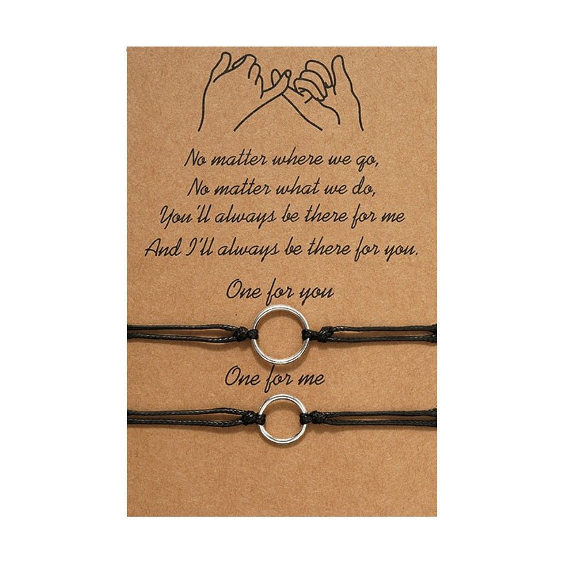 New Charm Bracelet For Friendship Couples 2pcs/set Volcanic Stone Bracelet Bead Bangles Women Man Lucky Wish Jewelry - StarJam Gifts