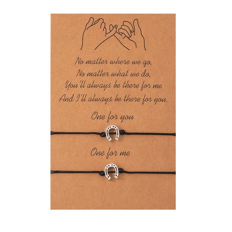 New Charm Bracelet For Friendship Couples 2pcs/set Volcanic Stone Bracelet Bead Bangles Women Man Lucky Wish Jewelry - StarJam Gifts