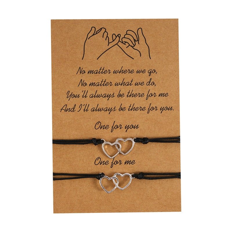New Charm Bracelet For Friendship Couples 2pcs/set Volcanic Stone Bracelet Bead Bangles Women Man Lucky Wish Jewelry - StarJam Gifts