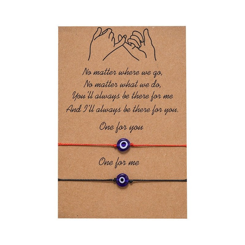 New Charm Bracelet For Friendship Couples 2pcs/set Volcanic Stone Bracelet Bead Bangles Women Man Lucky Wish Jewelry - StarJam Gifts
