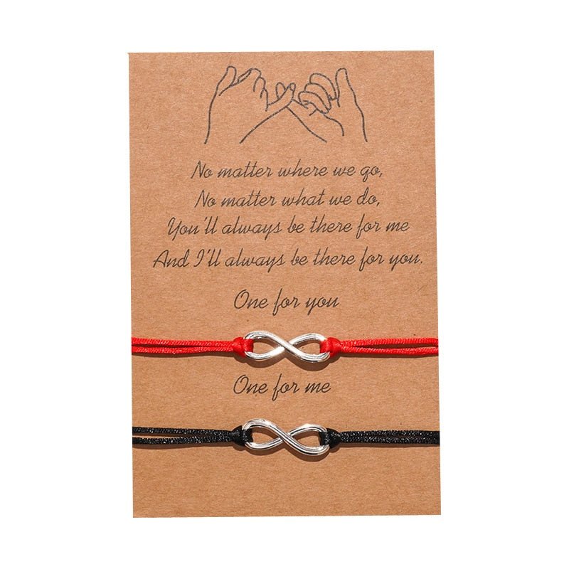 New Charm Bracelet For Friendship Couples 2pcs/set Volcanic Stone Bracelet Bead Bangles Women Man Lucky Wish Jewelry - StarJam Gifts