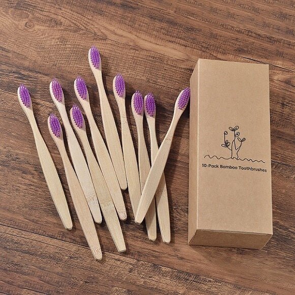 New Design Mixed Color Bamboo Toothbrush Eco Friendly Wooden Tooth Brush Soft Bristle Tip Charcoal Adults Oral Care Toothbrush - StarJam Gifts