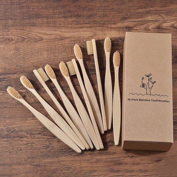 New Design Mixed Color Bamboo Toothbrush Eco Friendly Wooden Tooth Brush Soft Bristle Tip Charcoal Adults Oral Care Toothbrush - StarJam Gifts