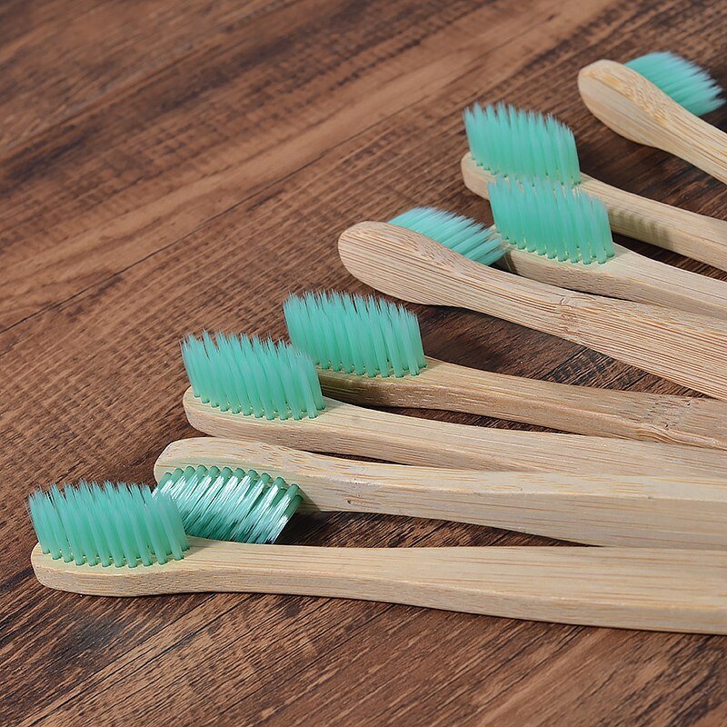 New Design Mixed Color Bamboo Toothbrush Eco Friendly Wooden Tooth Brush Soft Bristle Tip Charcoal Adults Oral Care Toothbrush - StarJam Gifts