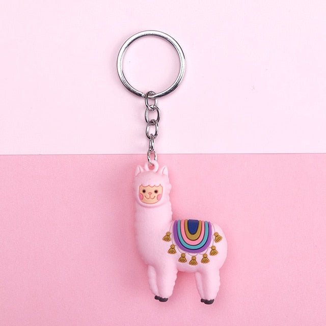 New Qualitied Original Cartoon Lamb Cute Luck Zodiac Alpaca Keychain Key Ring Simulation Animals Pendant Jewelry Birthday Gift - StarJam Gifts