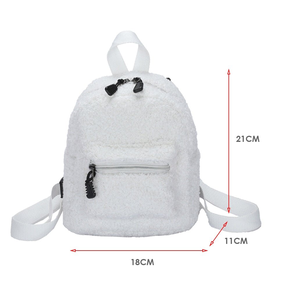 Portable Children Travel Shopping Rucksacks Casual Autumn Winter Lamb Fleece Women's Bagpack Cute Bear Shaped Shoulder Backpack - StarJam Gifts