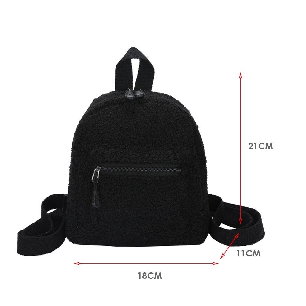 Portable Children Travel Shopping Rucksacks Casual Autumn Winter Lamb Fleece Women's Bagpack Cute Bear Shaped Shoulder Backpack - StarJam Gifts