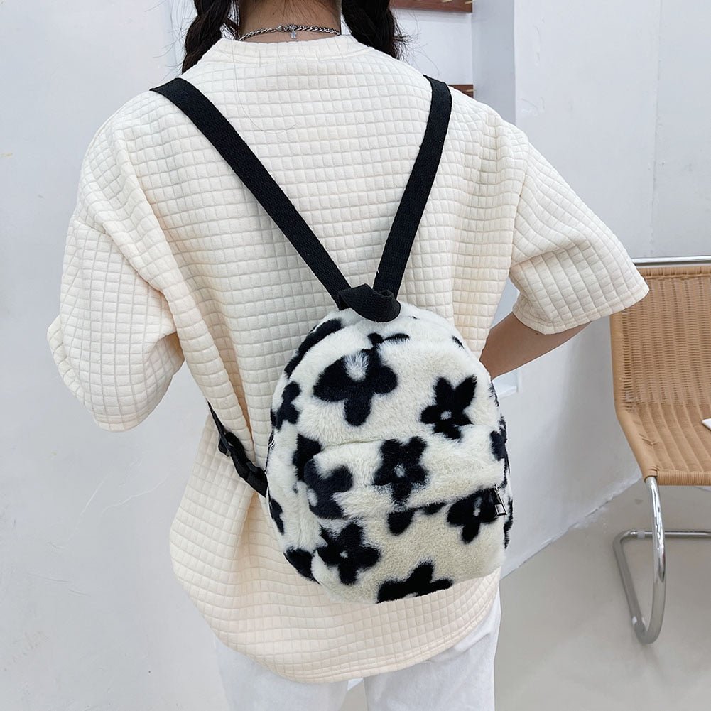 Portable Children Travel Shopping Rucksacks Casual Autumn Winter Lamb Fleece Women's Bagpack Cute Bear Shaped Shoulder Backpack - StarJam Gifts
