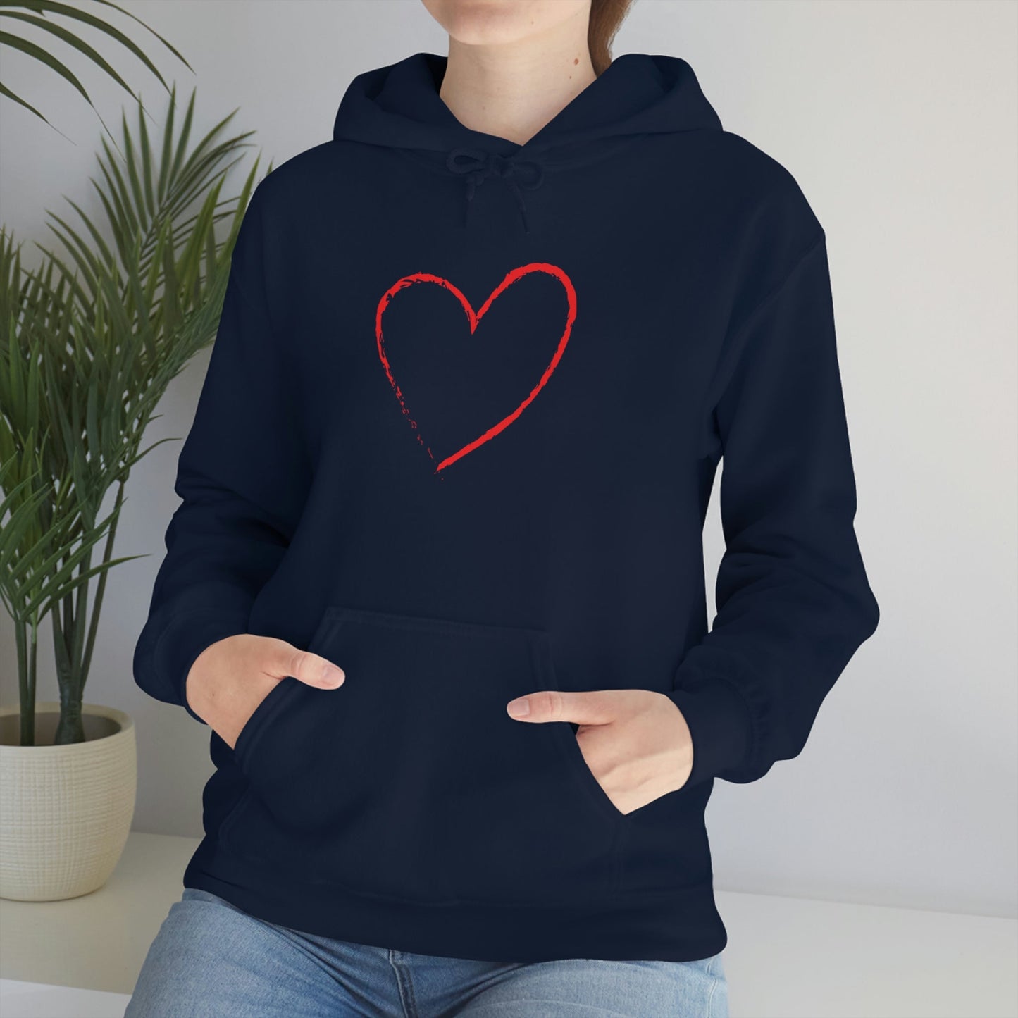 Red Heart - Ladies Hoodie, Mens Hoodie, Trending, Love Heart, Fashion, Hooded Pullover, Sweatshirt, Hoody, Heavy Blend Hooded Sweatshirt | Comfortable Hoodie - StarJam Hoodie