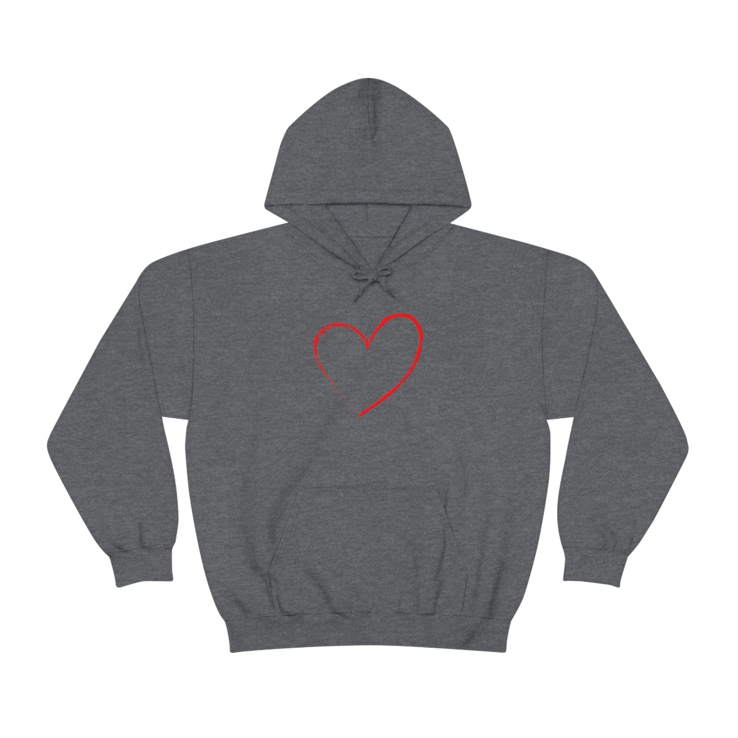 Red Heart - Ladies Hoodie, Mens Hoodie, Trending, Love Heart, Fashion, Hooded Pullover, Sweatshirt, Hoody, Heavy Blend Hooded Sweatshirt | Comfortable Hoodie - StarJam Hoodie
