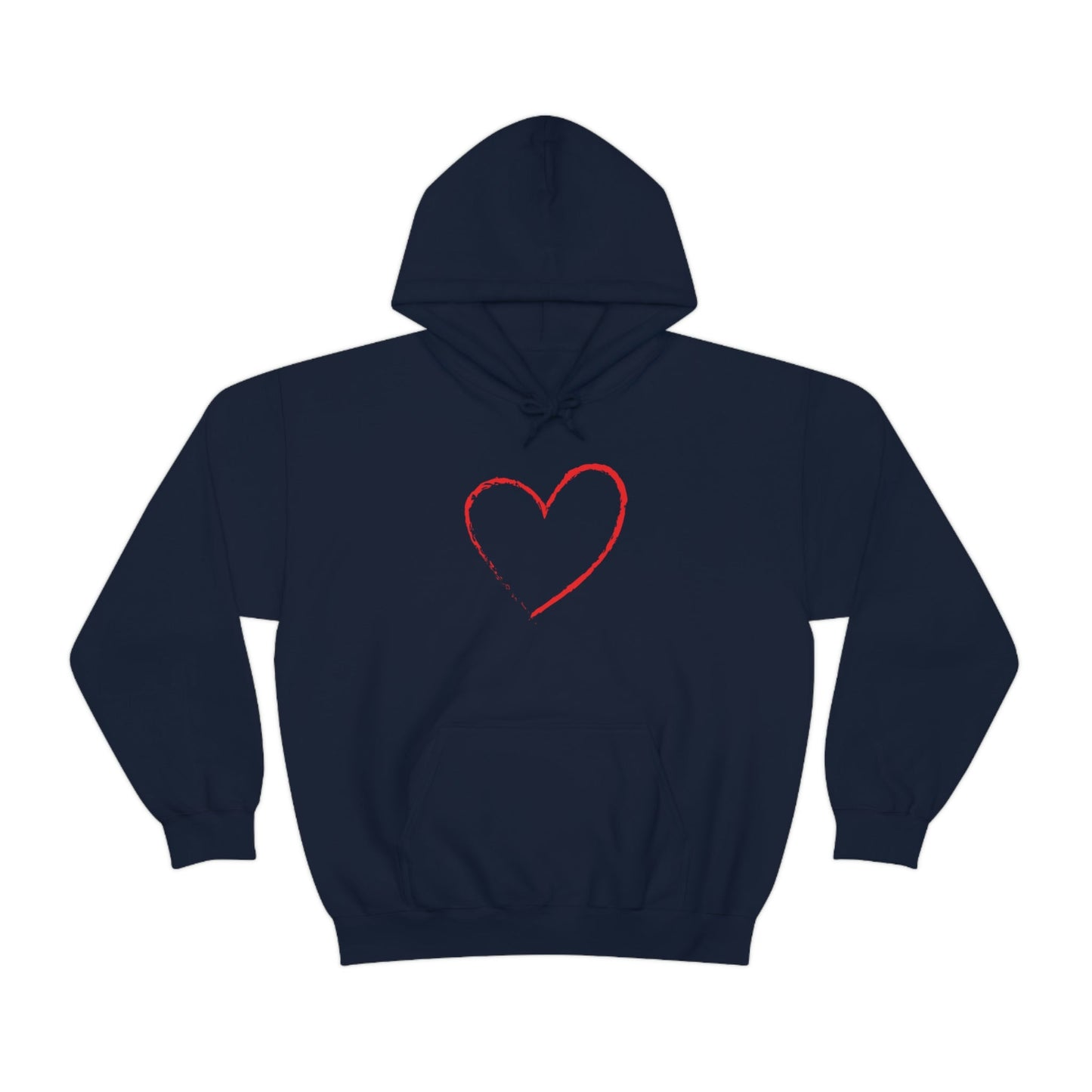 Red Heart - Ladies Hoodie, Mens Hoodie, Trending, Love Heart, Fashion, Hooded Pullover, Sweatshirt, Hoody, Heavy Blend Hooded Sweatshirt | Comfortable Hoodie - StarJam Hoodie