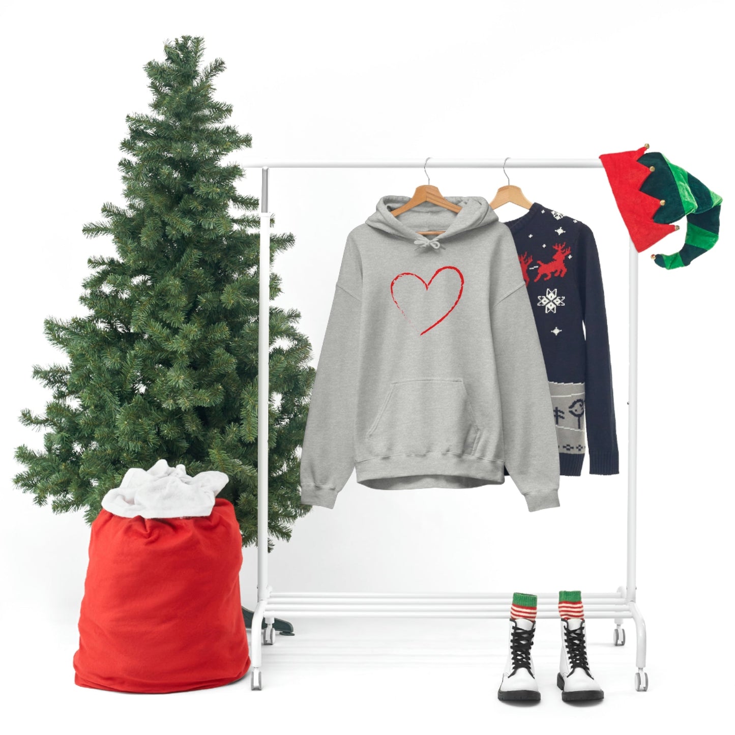 Red Heart - Ladies Hoodie, Mens Hoodie, Trending, Love Heart, Fashion, Hooded Pullover, Sweatshirt, Hoody, Heavy Blend Hooded Sweatshirt | Comfortable Hoodie - StarJam Hoodie