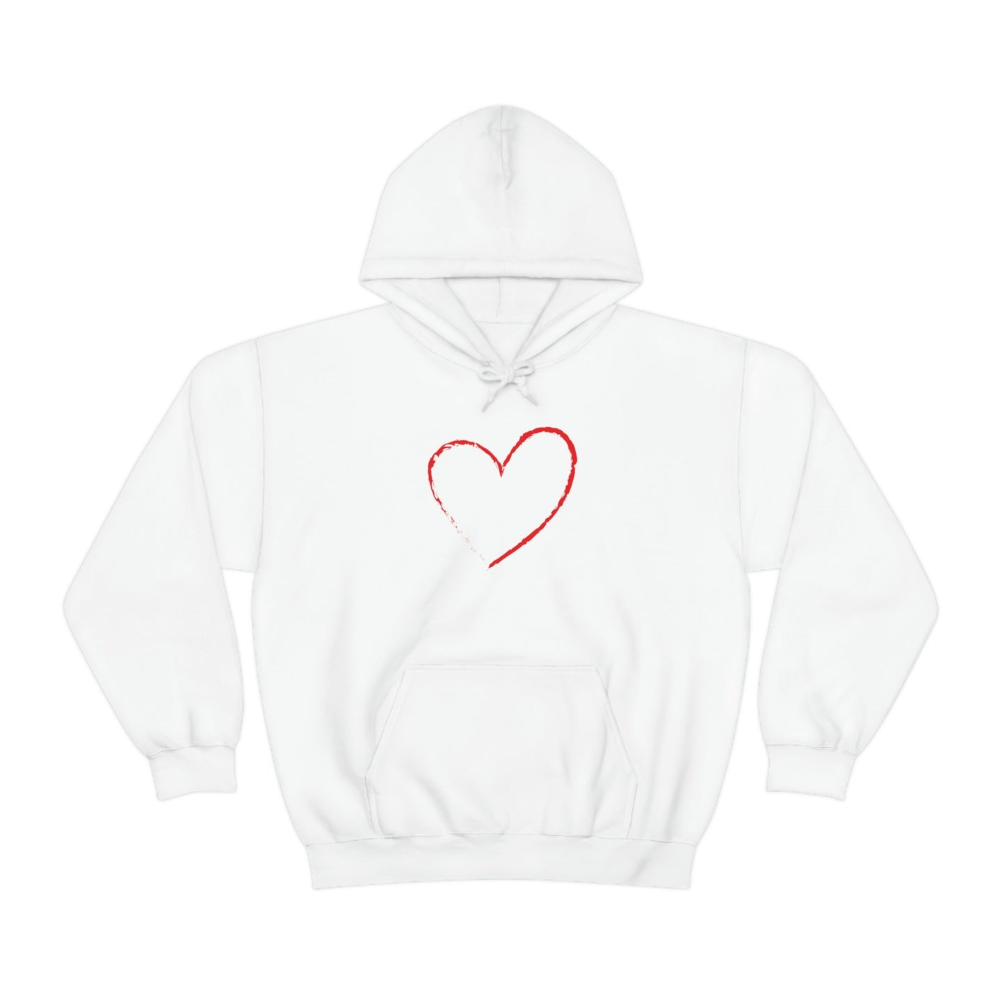 Red Heart - Ladies Hoodie, Mens Hoodie, Trending, Love Heart, Fashion, Hooded Pullover, Sweatshirt, Hoody, Heavy Blend Hooded Sweatshirt | Comfortable Hoodie - StarJam Hoodie