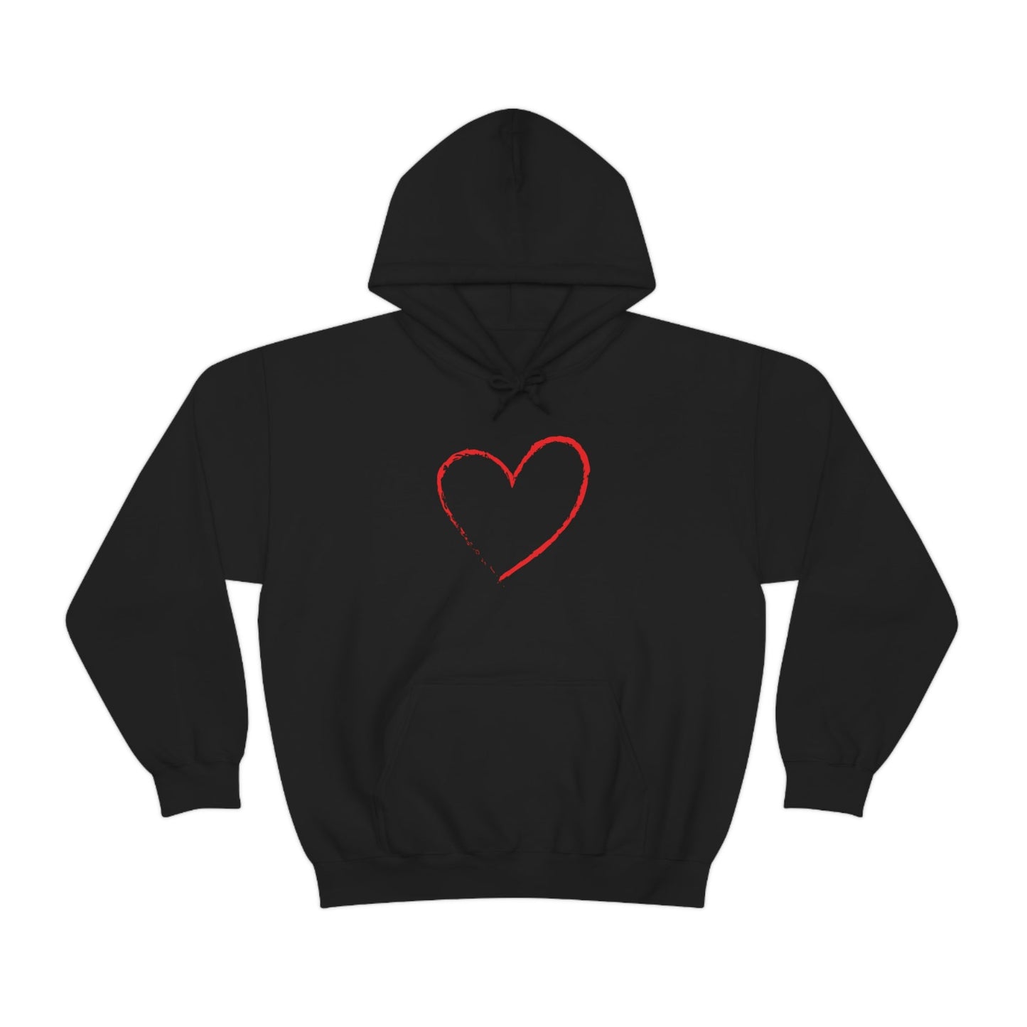 Red Heart - Ladies Hoodie, Mens Hoodie, Trending, Love Heart, Fashion, Hooded Pullover, Sweatshirt, Hoody, Heavy Blend Hooded Sweatshirt | Comfortable Hoodie - StarJam Hoodie