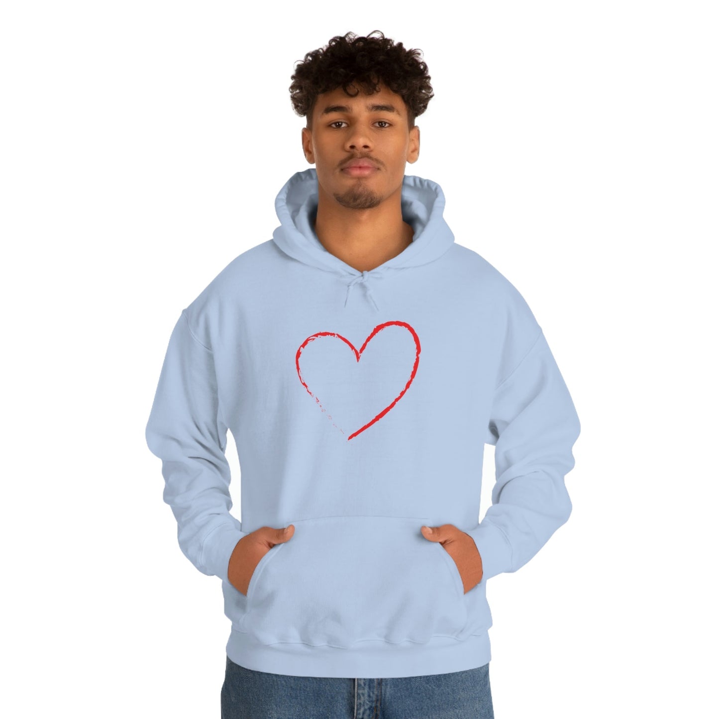 Red Heart - Ladies Hoodie, Mens Hoodie, Trending, Love Heart, Fashion, Hooded Pullover, Sweatshirt, Hoody, Heavy Blend Hooded Sweatshirt | Comfortable Hoodie - StarJam Hoodie
