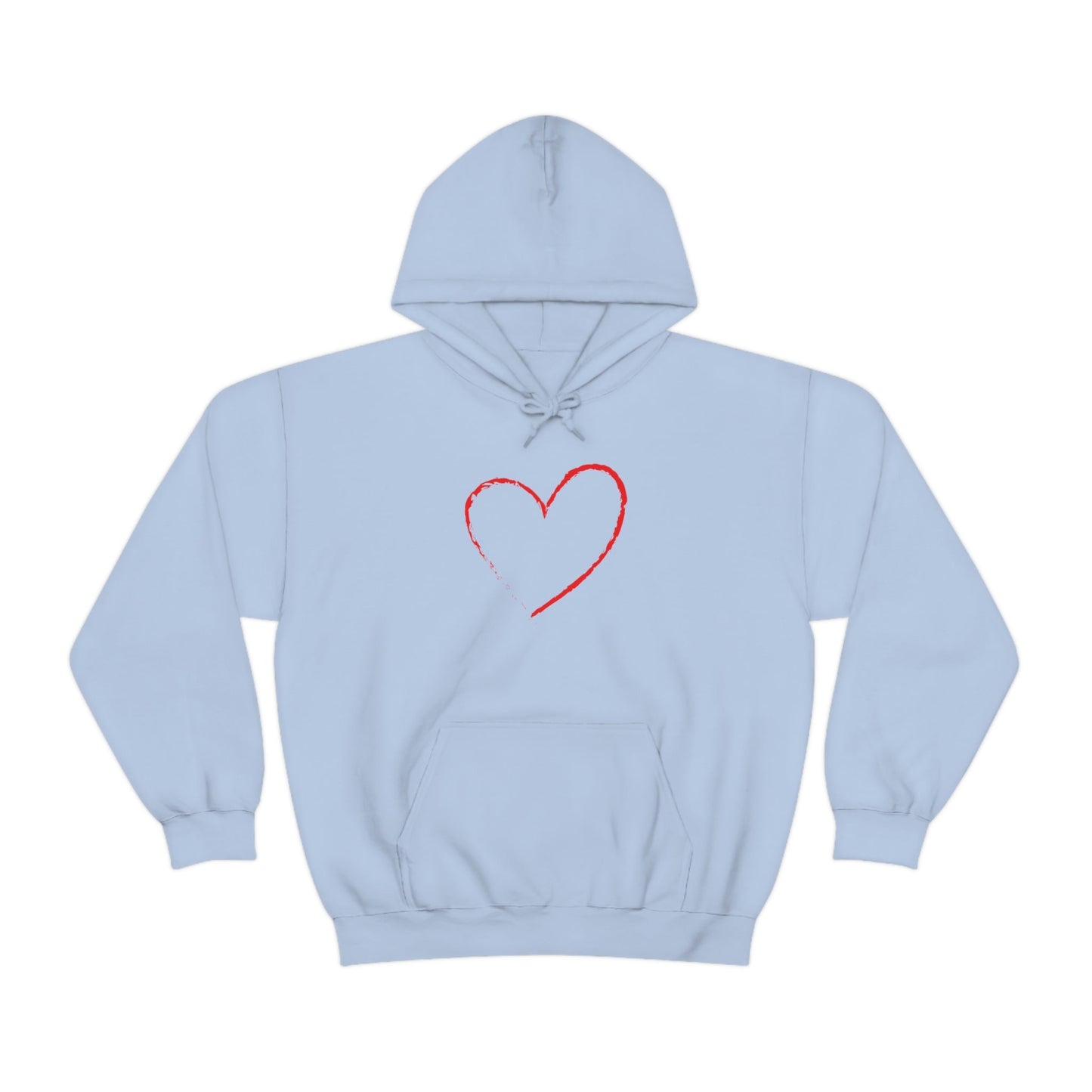 Red Heart - Ladies Hoodie, Mens Hoodie, Trending, Love Heart, Fashion, Hooded Pullover, Sweatshirt, Hoody, Heavy Blend Hooded Sweatshirt | Comfortable Hoodie - StarJam Hoodie
