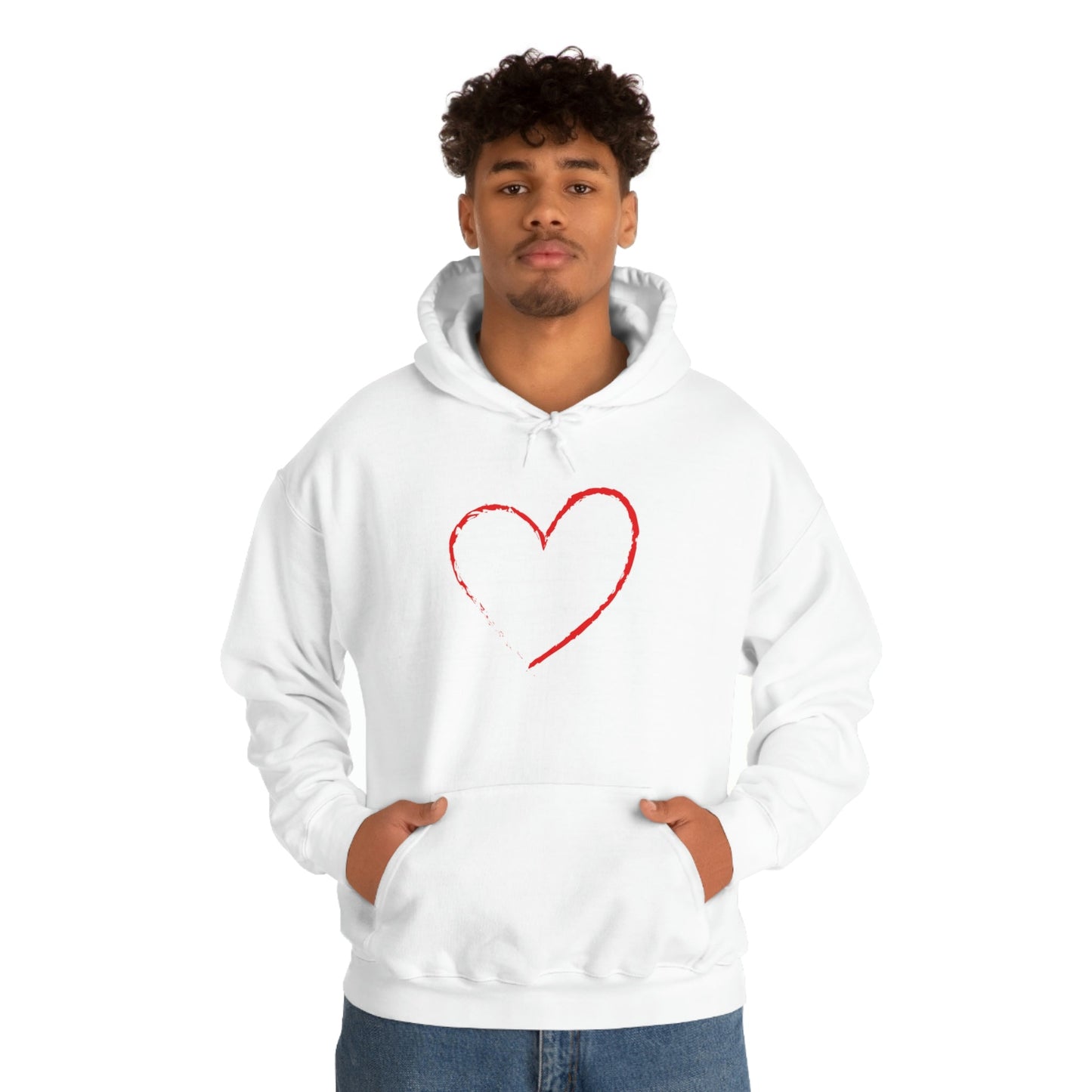 Red Heart - Ladies Hoodie, Mens Hoodie, Trending, Love Heart, Fashion, Hooded Pullover, Sweatshirt, Hoody, Heavy Blend Hooded Sweatshirt | Comfortable Hoodie - StarJam Hoodie
