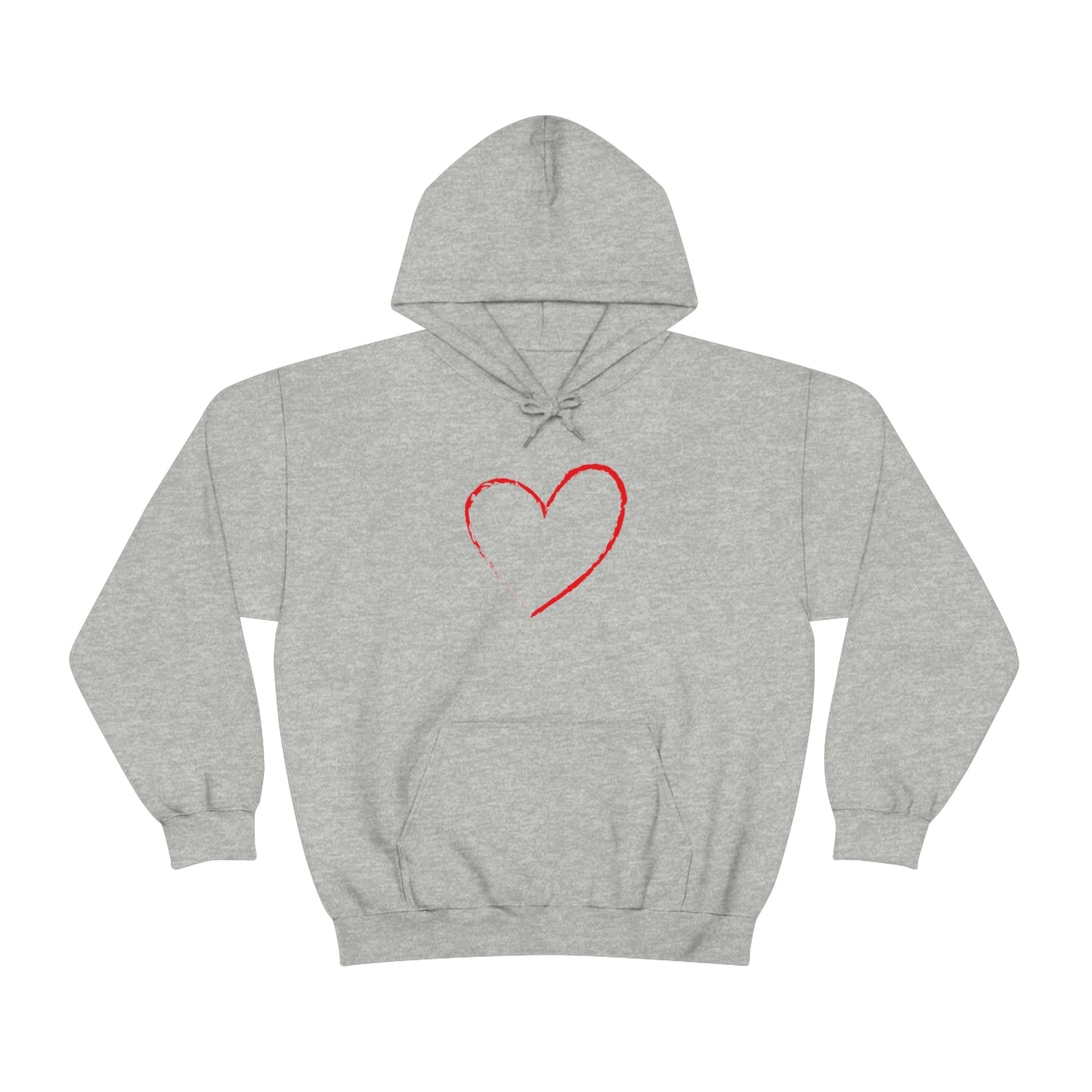 Red Heart - Ladies Hoodie, Mens Hoodie, Trending, Love Heart, Fashion, Hooded Pullover, Sweatshirt, Hoody, Heavy Blend Hooded Sweatshirt | Comfortable Hoodie - StarJam Hoodie