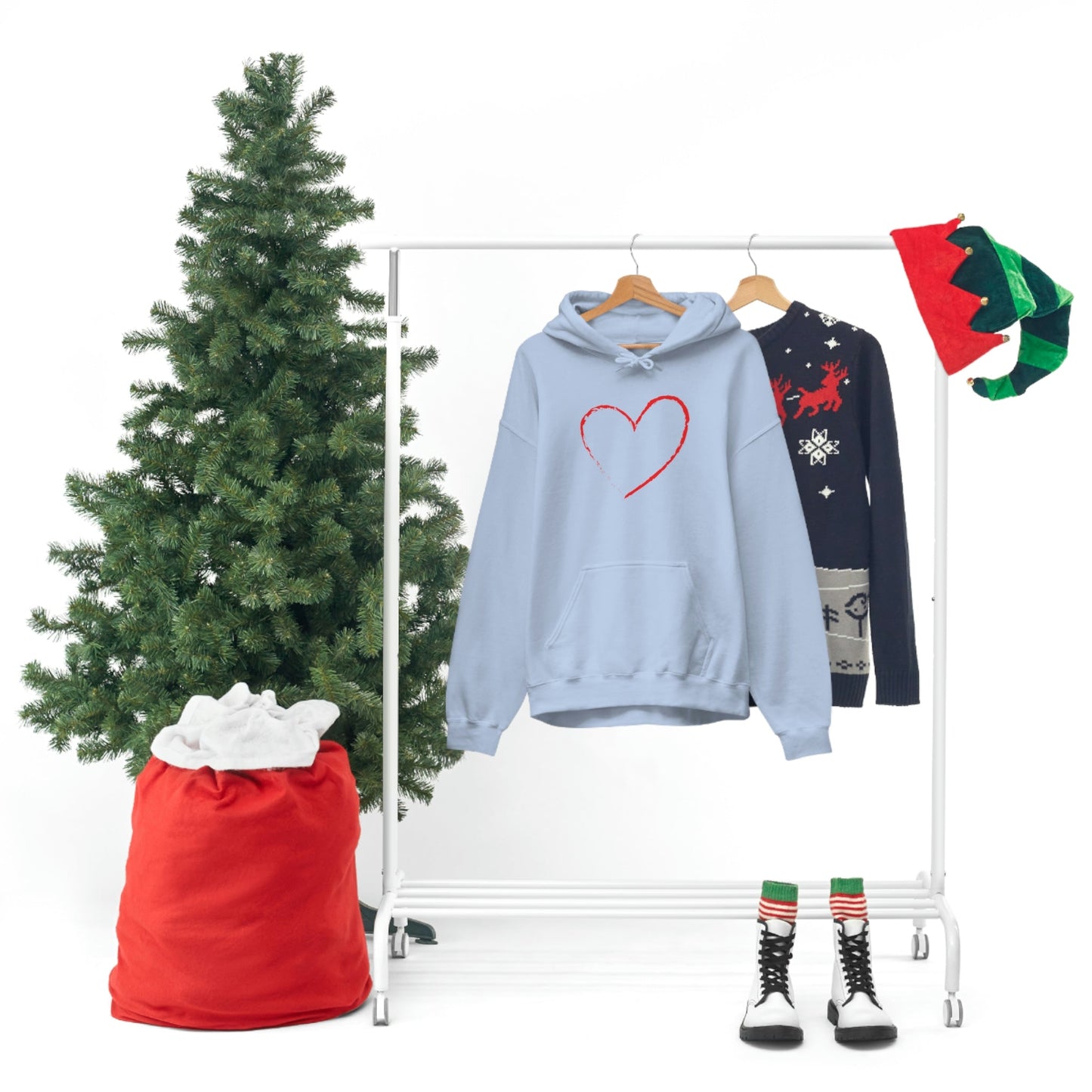 Red Heart - Ladies Hoodie, Mens Hoodie, Trending, Love Heart, Fashion, Hooded Pullover, Sweatshirt, Hoody, Heavy Blend Hooded Sweatshirt | Comfortable Hoodie - StarJam Hoodie