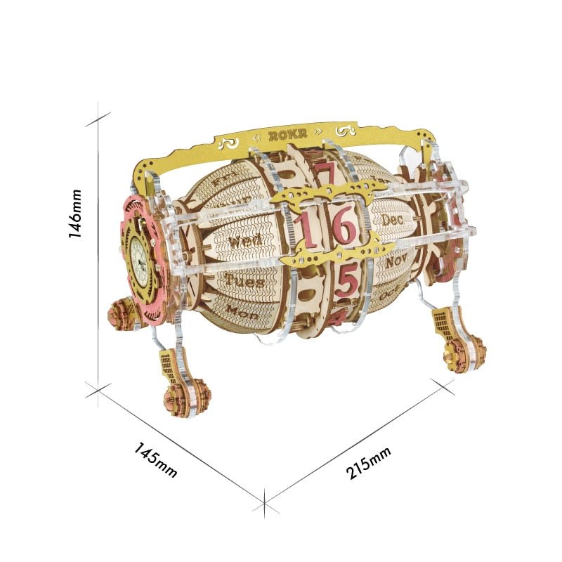 Robotime Zodiac Wall Clock Time Art 3d Wooden Puzzle Model Building Block Kits Diy Gift For Children Kid Adult Home Decor Clock - StarJam Gifts