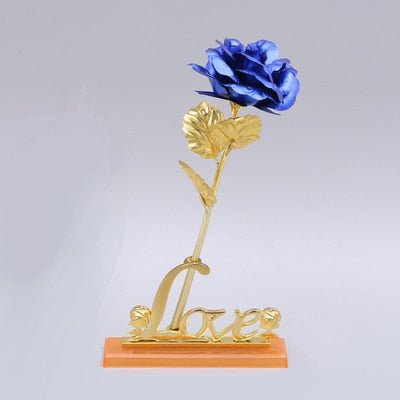 Valentine's Day Creative Gift 24k Foil Plated Rose Gold Rose Lasts Forever Love Wedding Decor Lover Lighting Roses Creative Gift - StarJam Gifts